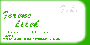 ferenc lilek business card